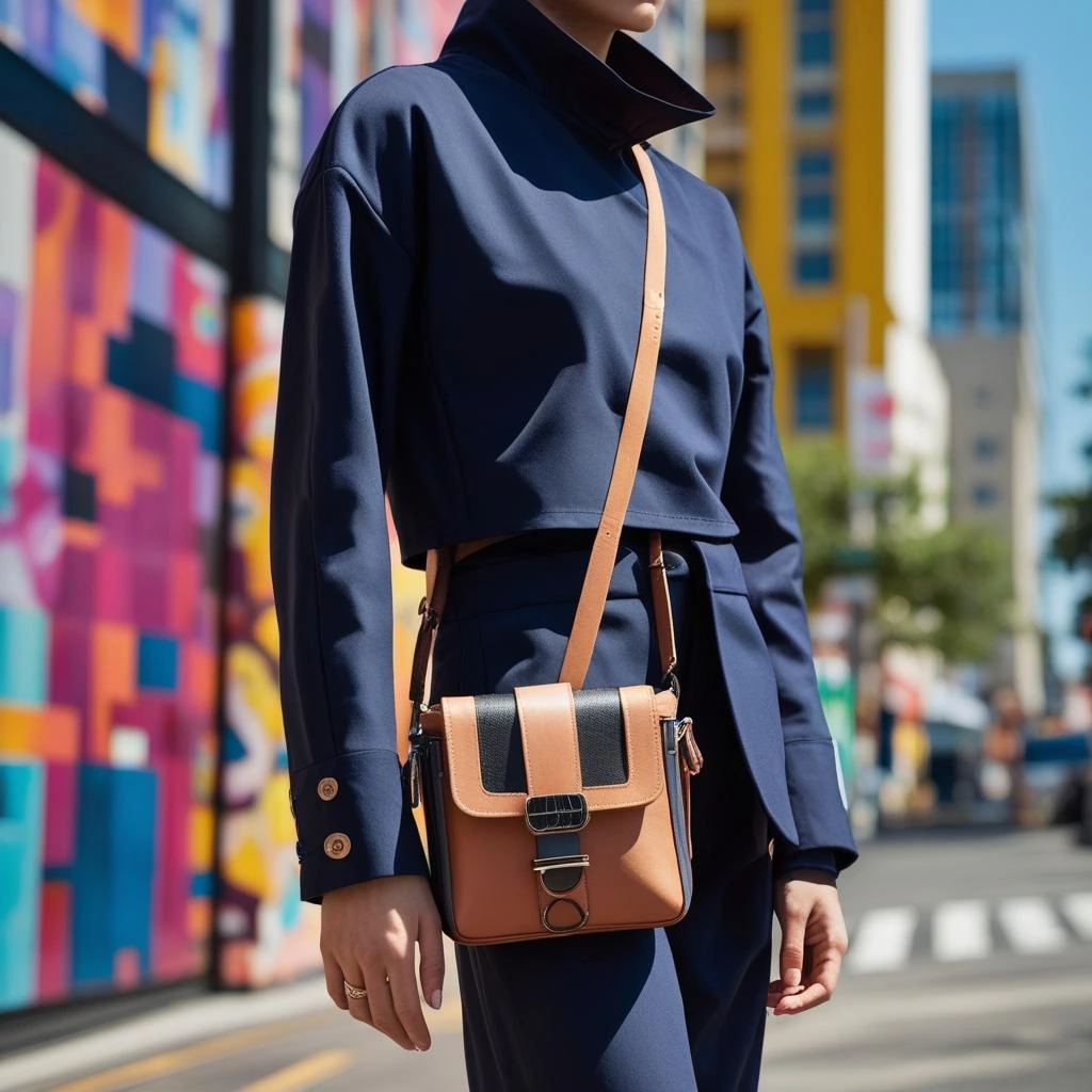 Urban man carrying a sleek crossbody bag, included in the must-have accessories for men in 2025.