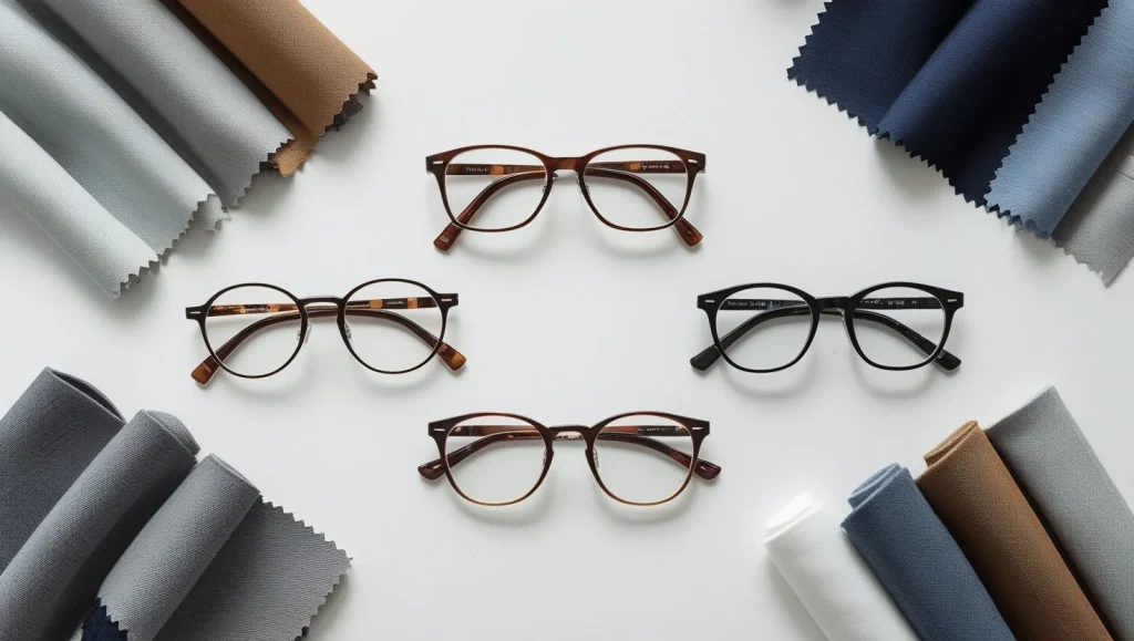 Top 5 stylish glasses for men displayed with fashion accessories