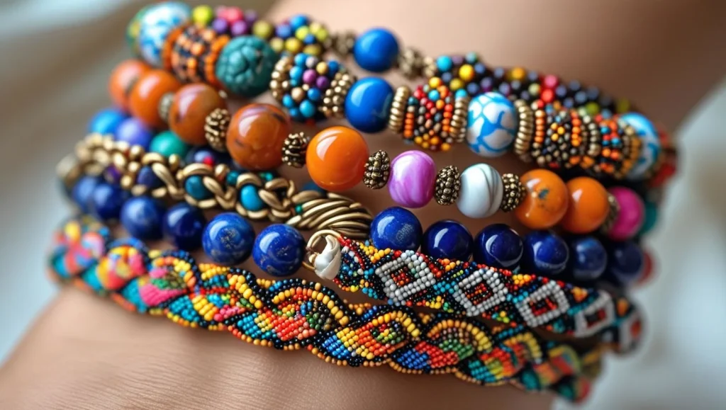 Top 10 bracelets for men – beaded natural stone close-up
