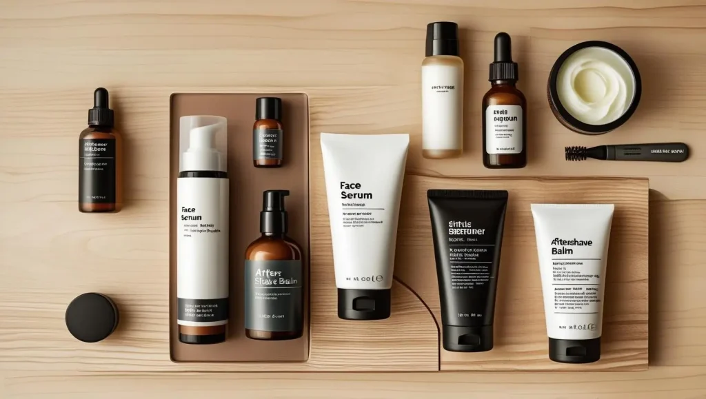 Men’s grooming and skincare essentials that reflect Why Some Men Age Like Fine Wine with healthy skin and proper self-care.